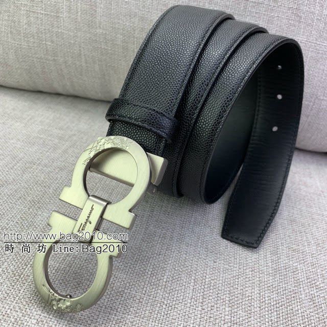菲拉格慕男士皮帶 Ferragamo雙面牛皮紋理腰帶  jjp1922